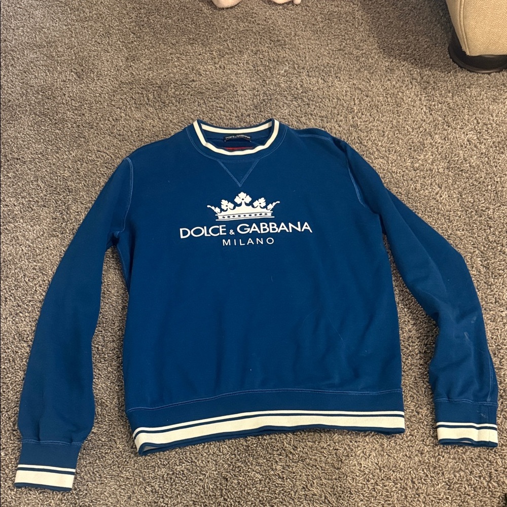 Dolce & Gabbana Royal Blue Crewneck Sweater